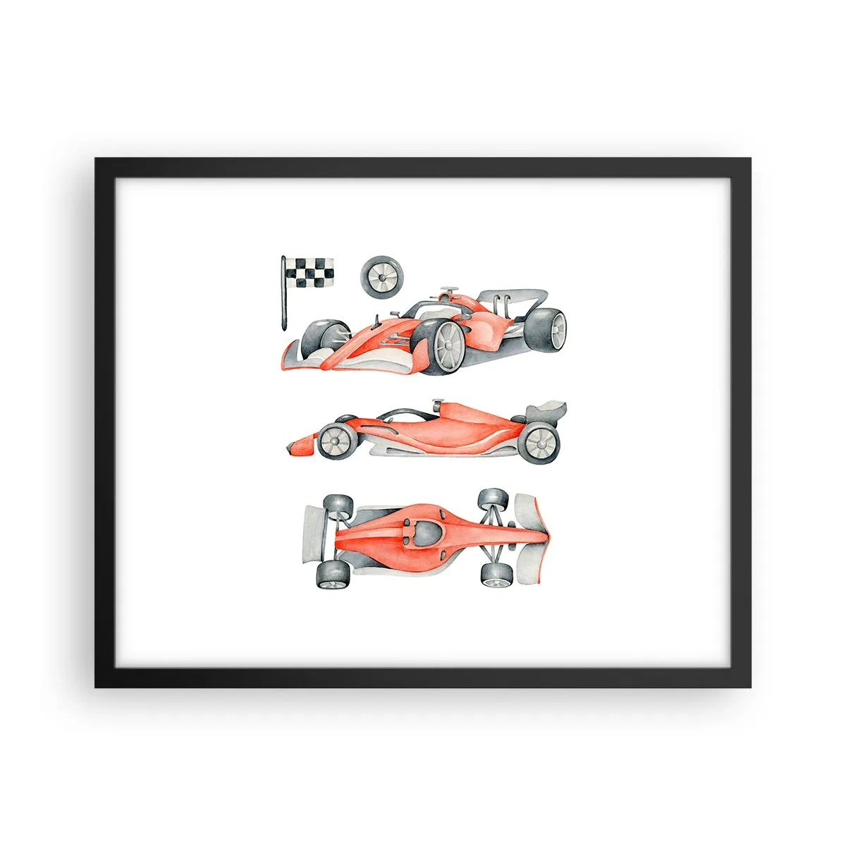 Affiche dans un cadre noir - Poster - poursuis ton rêve - 50x40 cm