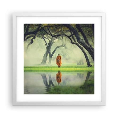 Affiche dans un cadre blanc - Poster - En route vers l'illumination - 40x40 cm