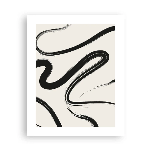 Affiche - Poster - Fantaisie en noir et blanc - 40x50 cm