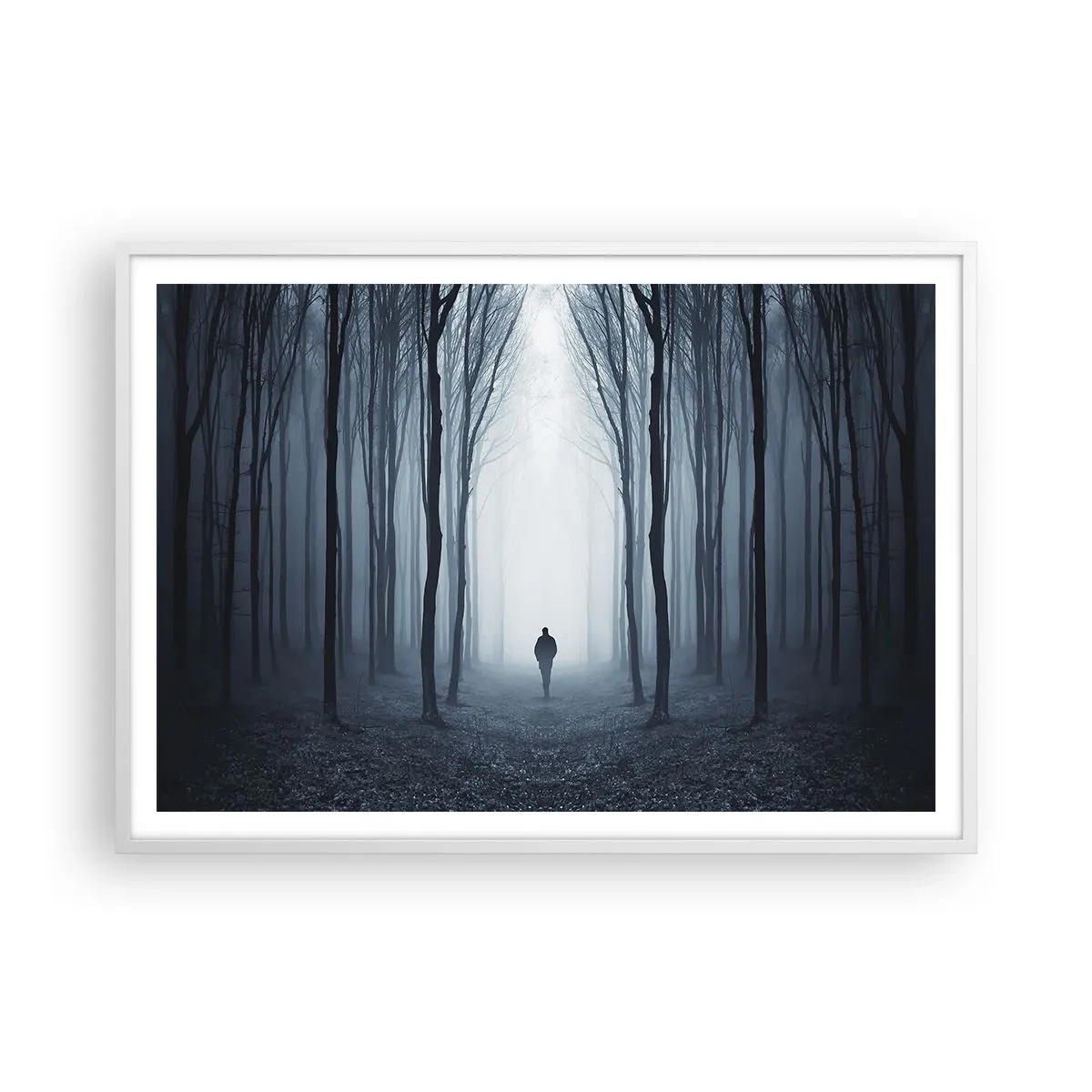 Affiche dans un cadre blanc - Poster - Tout est simple et clair - 100x70 cm