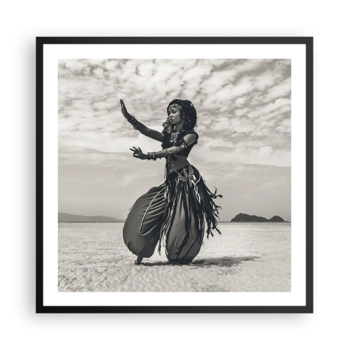 Affiche dans un cadre noir - Poster - Danse des îles du sud - 60x60 cm