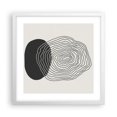 Affiche dans un cadre blanc - Poster - Durabilité et oscillation - 40x40 cm