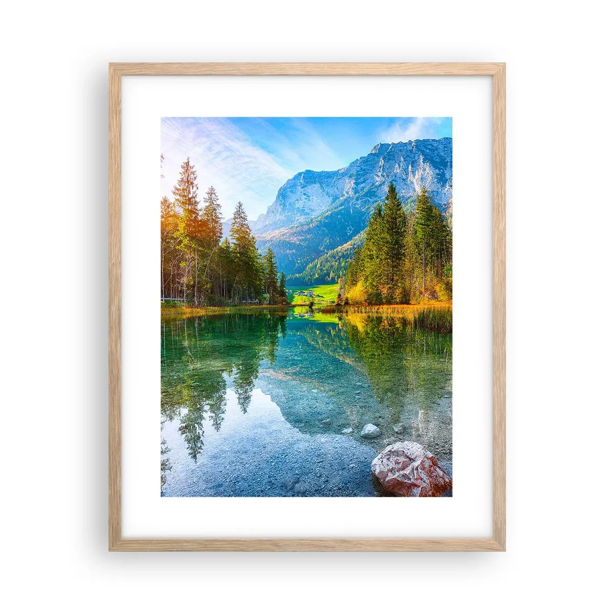 Affiche dans un chêne clair - Poster - Douceur automnale - 40x50 cm