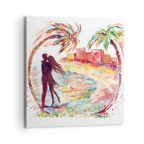 Impression sur toile - Image sur toile - Vacances romantiques - 60x60 cm