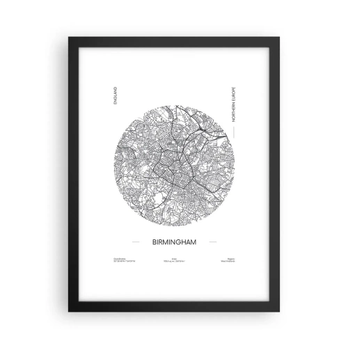 Affiche dans un cadre noir - Poster - Anatomie de Birmingham - 30x40 cm