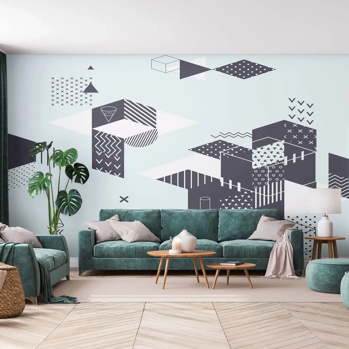 Papier Peint Autocollant Deluxe Sticker - Dans l'âme d'un mathématicien - Abstraction, Morceau, Modèle moderne - 250x175 cm