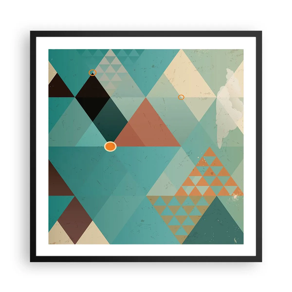 Affiche dans un cadre noir - Poster - Unité de la multiplicité, multiplicité de l'unité - 60x60 cm