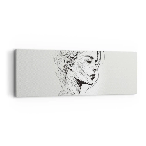 Impression sur toile - Image sur toile - Portrait en pensée - 90x30 cm