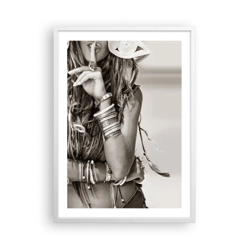 Affiche dans un cadre blanc - Poster - Comment va la fille - 50x70 cm