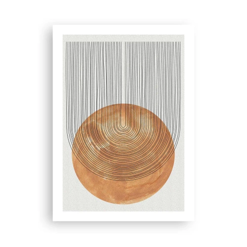 Affiche - Poster - Abstraction géométrique dans des tons terreux - 50x70cm - Composition solaire - Décoration murale moderne pour le salon et la chambre ARTTOR