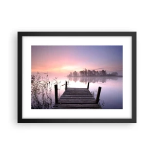 Affiche dans un cadre noir - Poster - De la brume lilas… - 40x30 cm