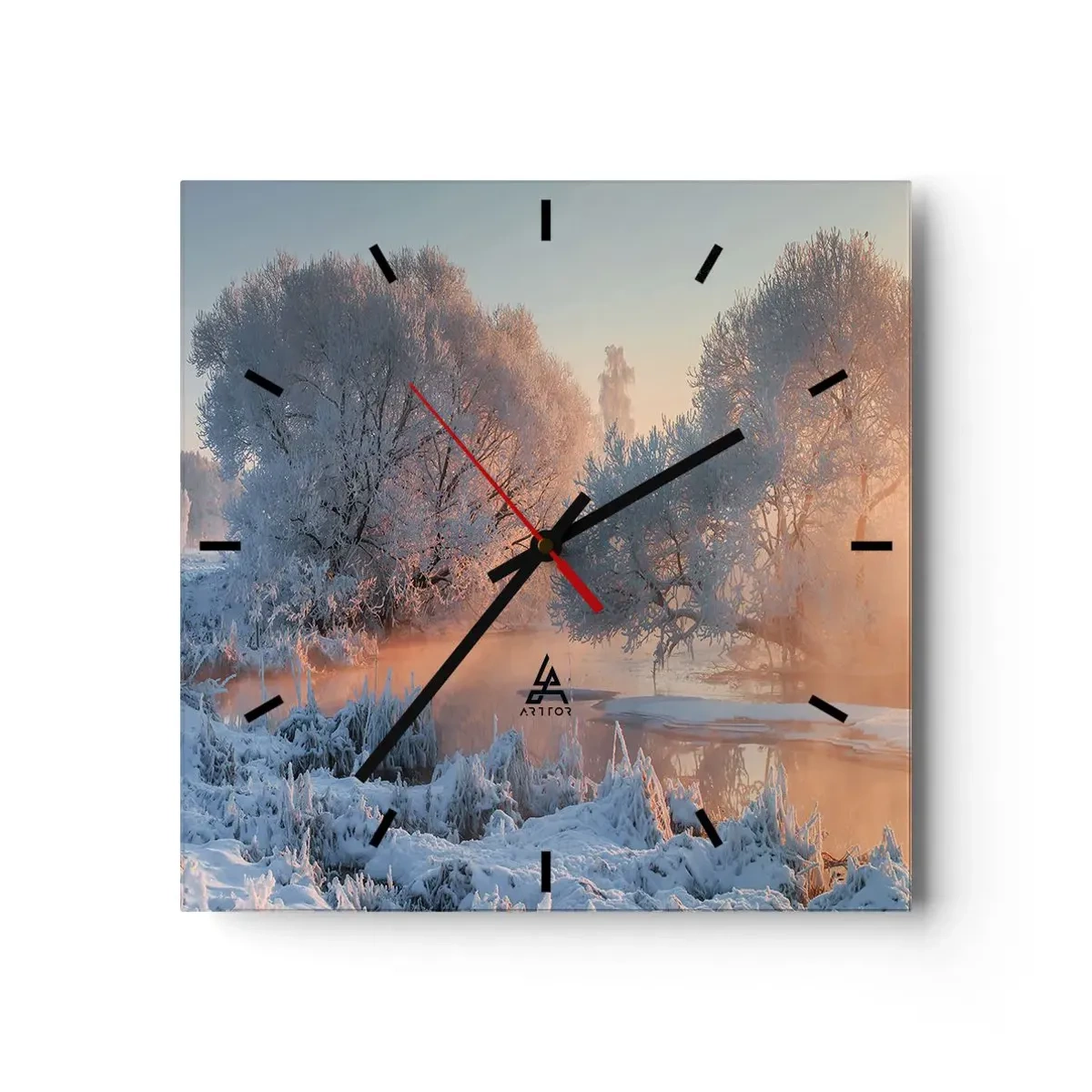 Horloge murale - Pendule murale - Tout dans le soleil brille en cristal - 40x40 cm