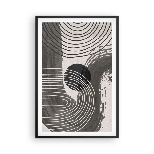 Affiche dans un cadre noir - Poster - L'ovale gagne - 61x91 cm