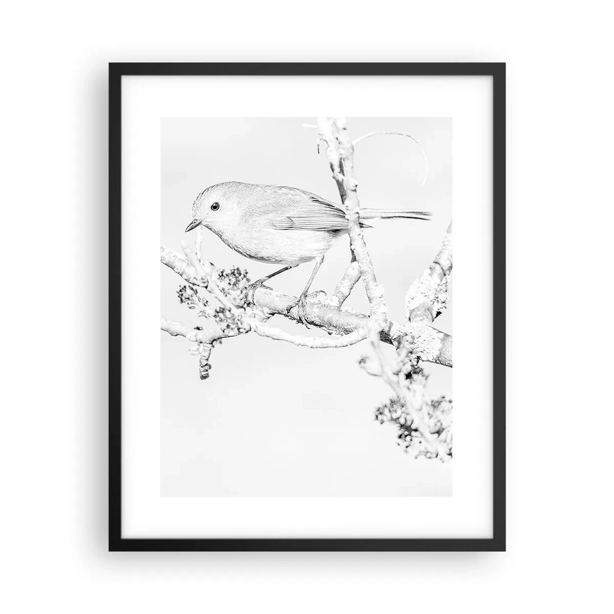 Affiche dans un cadre noir - Poster - Matin d'hiver - 40x50 cm