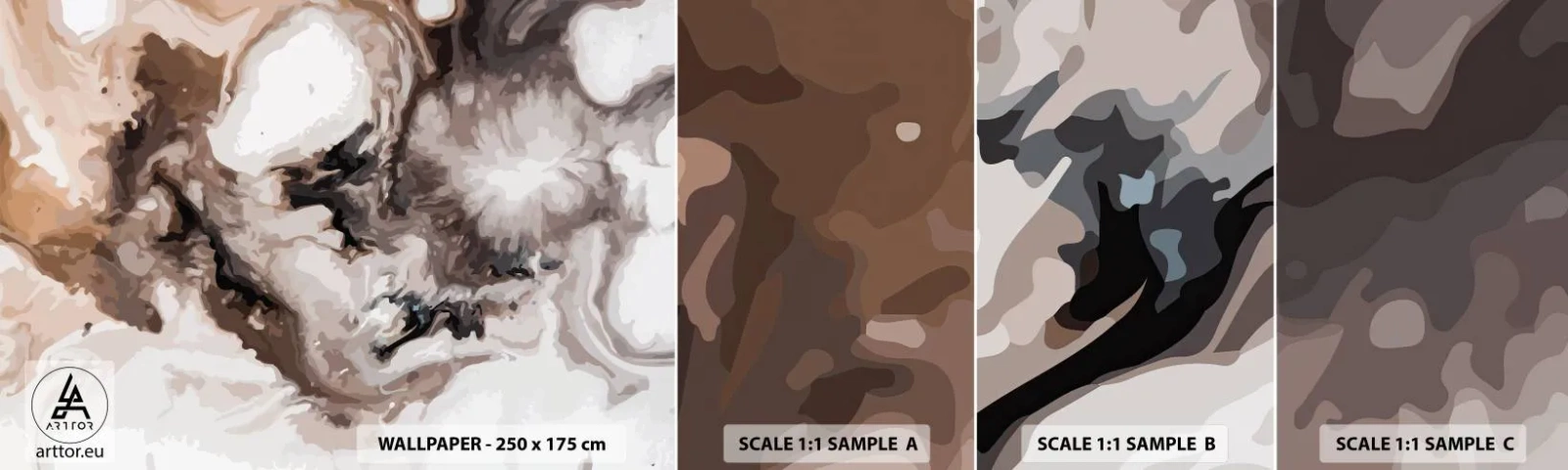 Échantillon de Papier Peint Autocollant Deluxe Sticker - La naissance d'une galaxie - Abstraction, Morceau, Modèle moderne - 100x30 cm