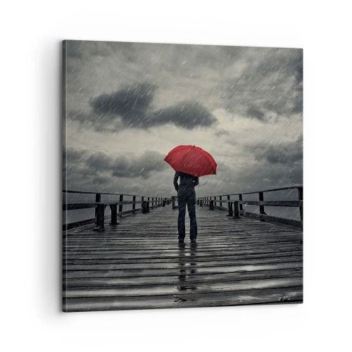 Impression sur toile - Image sur toile - Peu importe qu'il pleuve - 60x60 cm