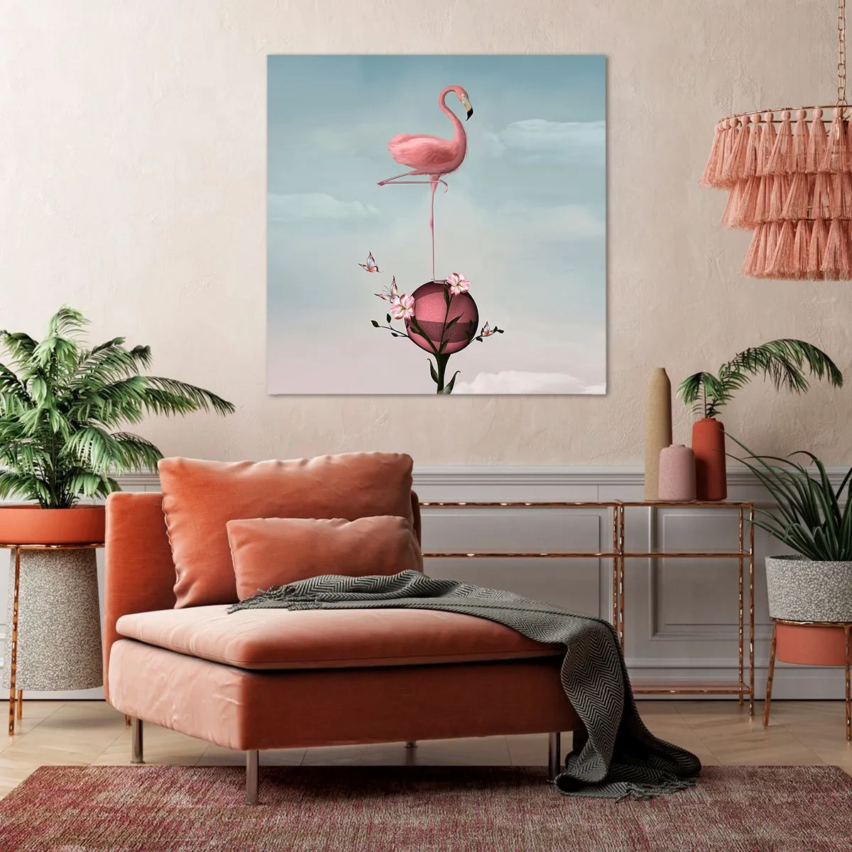 Impression sur toile - Image sur toile - Allégorie du basket-ball - 70x70 cm