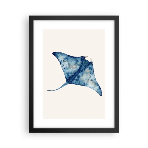 Affiche dans un cadre noir - Poster - La vie en bleu - 30x40 cm