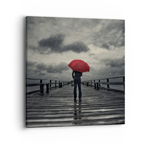 Impression sur toile - Image sur toile - Peu importe qu'il pleuve - 40x40 cm