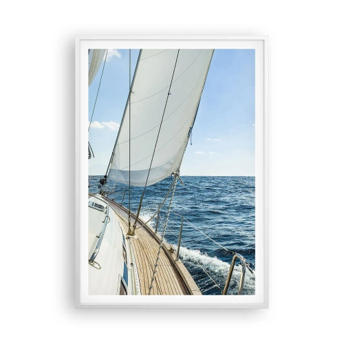 Affiche dans un cadre blanc - Poster - Ohé, l'aventure - 70x100 cm