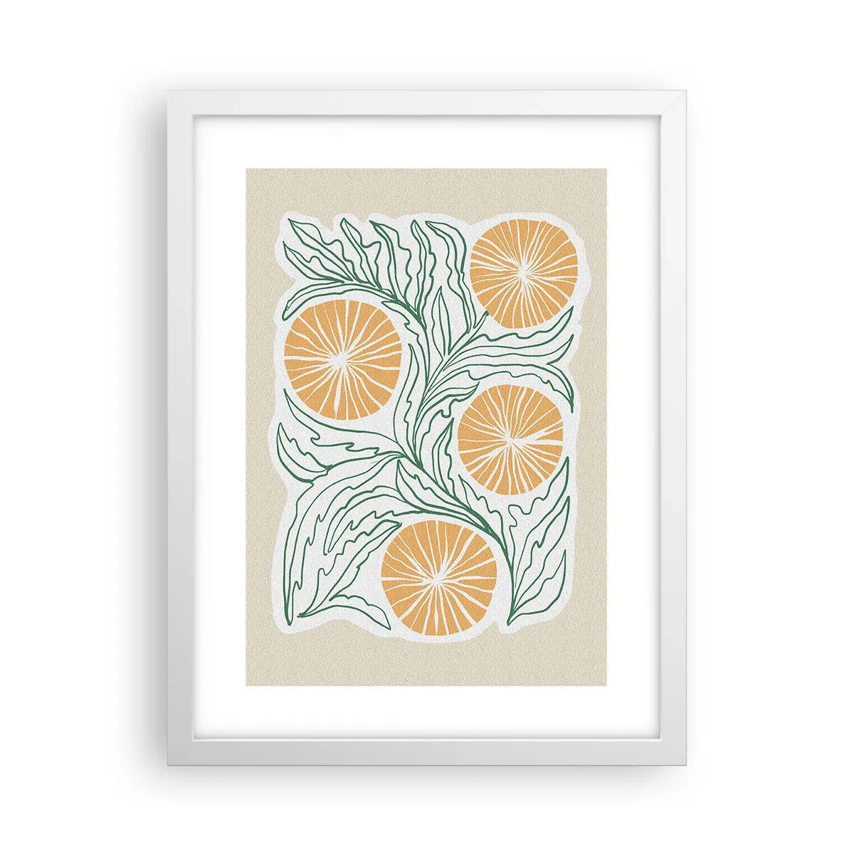 Affiche dans un cadre blanc - Poster - Ethnique avec une pointe d'abstraction - 30x40 cm