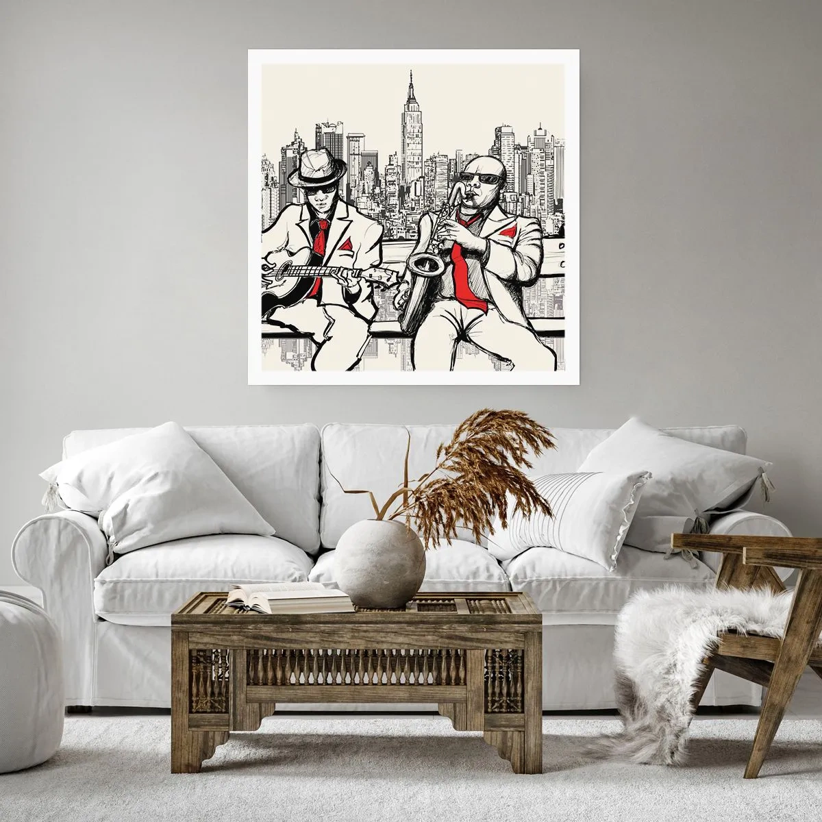 Affiche - Poster - improvisation new-yorkaise - 60x60 cm