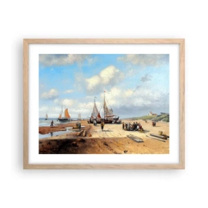 Affiche dans un chêne clair - Poster - Après une capture réussie - 50x40 cm