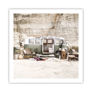 Affiche - Poster - Il est temps de commencer le voyage - 60x60 cm