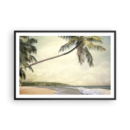 Affiche dans un cadre noir - Poster - Rêve tropical - 91x61 cm