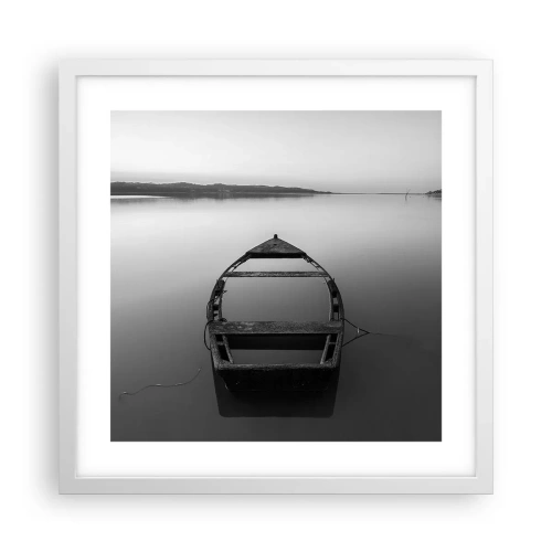Affiche dans un cadre blanc - Poster - Nostalgie et mélancolie - 40x40 cm