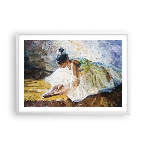 Affiche dans un cadre blanc - Poster - D'après un tableau de Degas - 70x50 cm