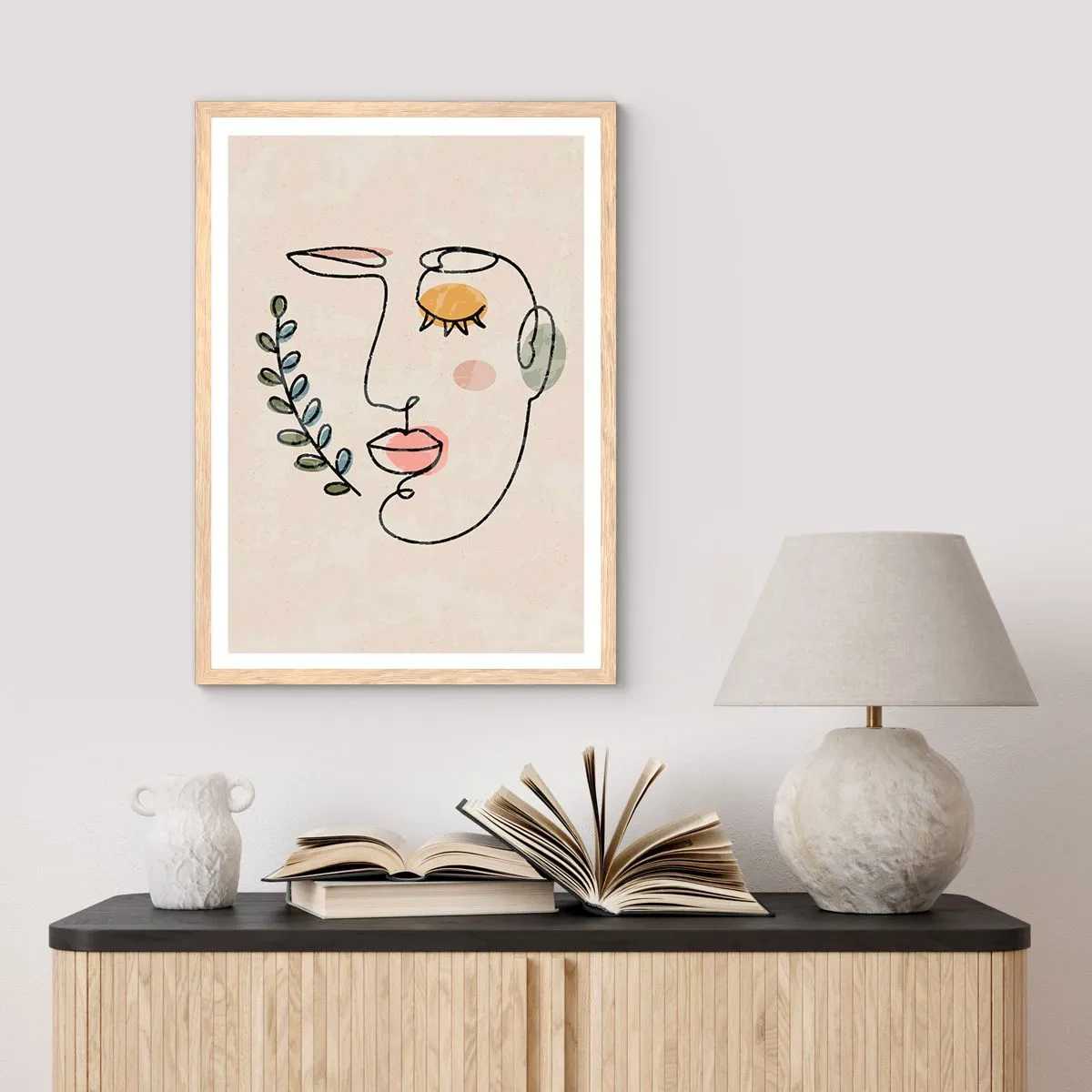 Affiche dans un chêne clair - Poster - Paix retrouvée - 50x70 cm