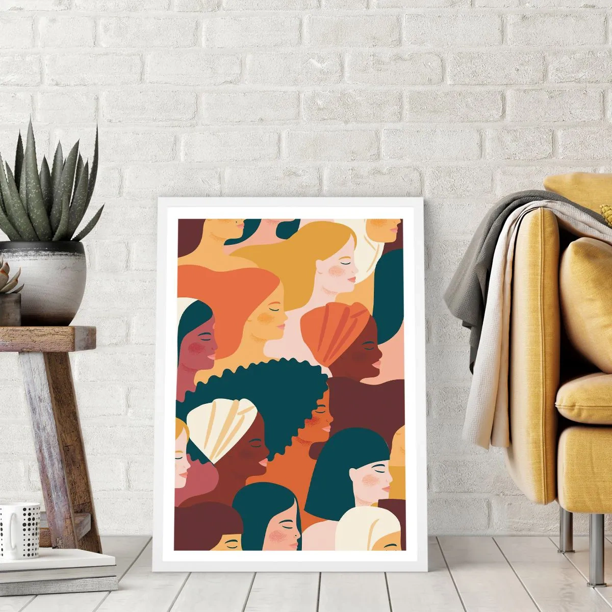 Affiche dans un cadre blanc - Poster - Uniquement la féminité - 30x40 cm