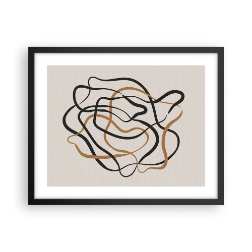 Affiche dans un cadre noir - Poster - Tout s'est mal déroulé - 50x40 cm