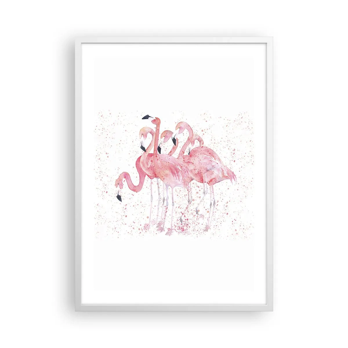 Affiche dans un cadre blanc - Poster - Ensemble rose - 50x70 cm