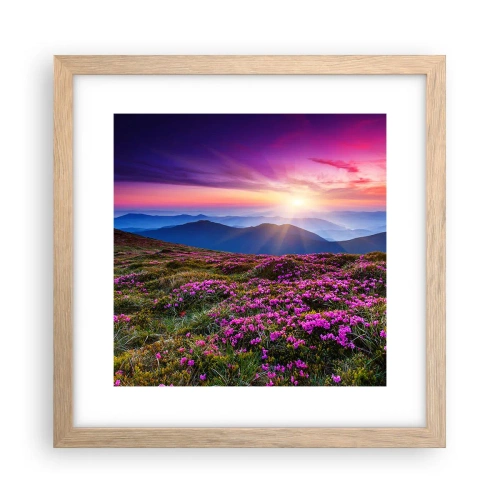 Affiche dans un chêne clair - Poster - Les herbes sentaient les grappes fraîches de la récolte - 30x30 cm