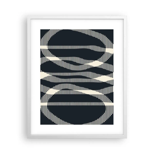 Affiche dans un cadre blanc - Poster - Une tentative de briser l'obscurité - 40x50 cm