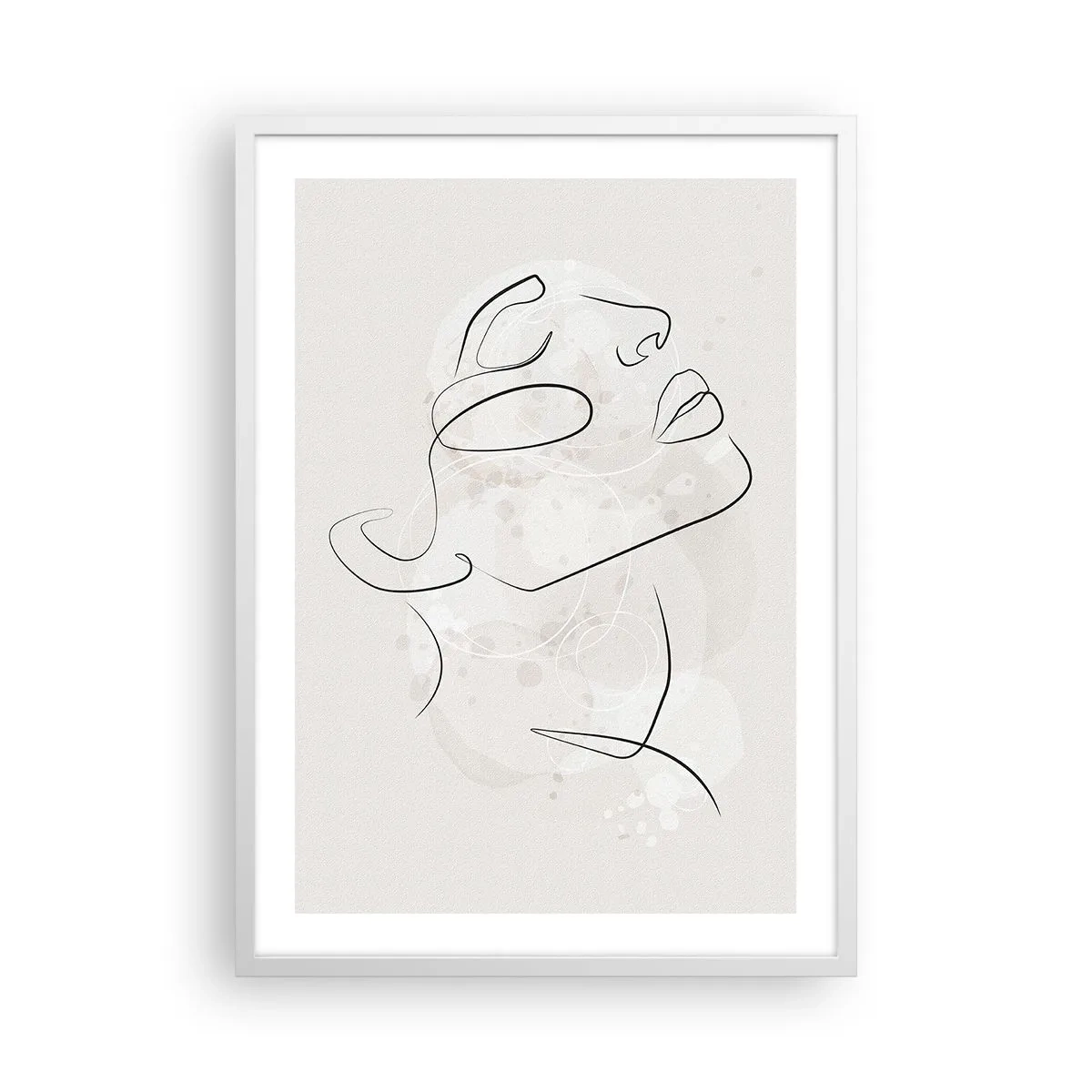 Affiche dans un cadre blanc - Poster - L'esquisse d'un rêve - 50x70 cm