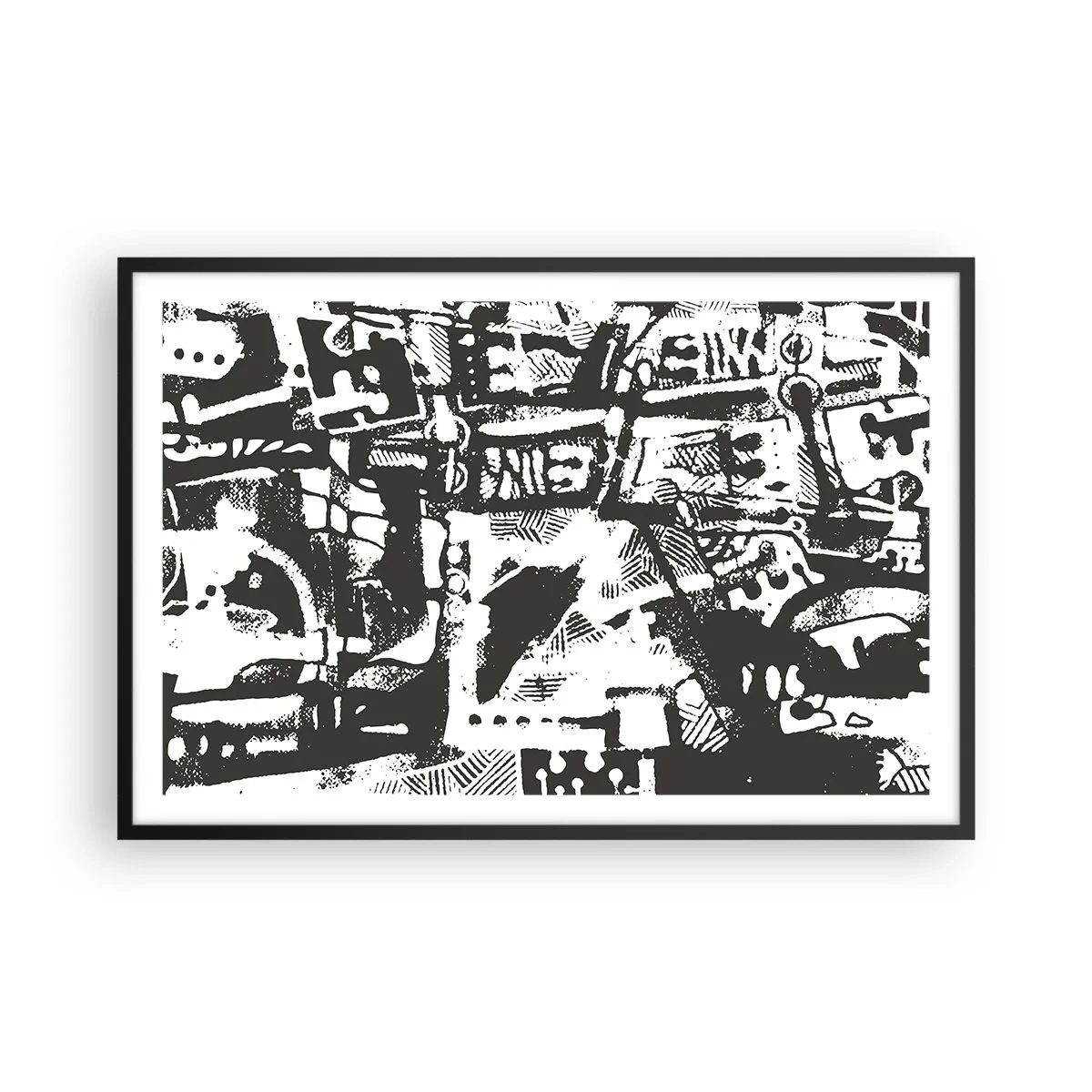 Affiche dans un cadre noir - Poster - Ordre ou chaos? - 91x61 cm