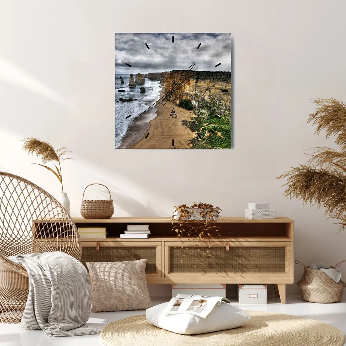 Horloge murale - Pendule murale - Beauté brute - 40x40 cm