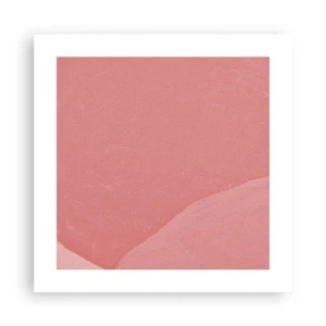 Affiche - Poster - Composition organique en rose - 40x40 cm