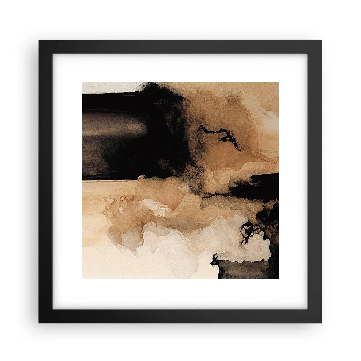 Affiche dans un cadre noir - Poster - Une abstraction intrigante - 30x30 cm