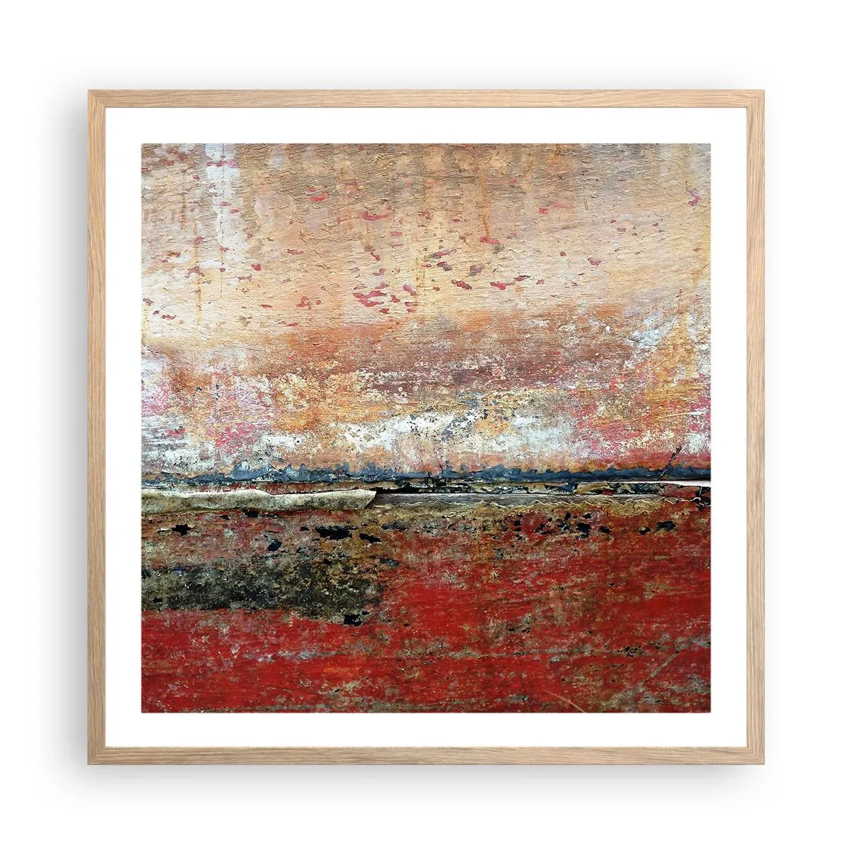 Affiche dans un chêne clair - Poster - C'est peut-être la mer - 60x60 cm