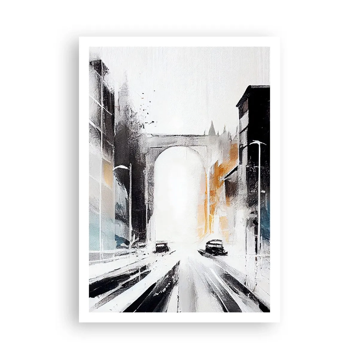Affiche - Poster - Étude de ville : architecture et mouvement - 70x100 cm