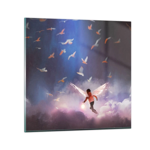 Impression sur verre - Image sur verre - Il faut de l'imagination et du courage - 70x70 cm