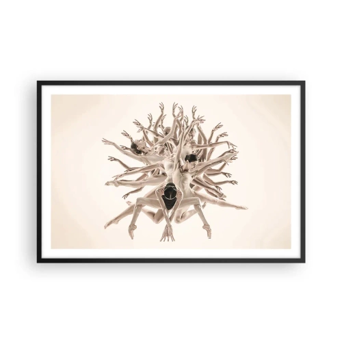 Affiche dans un cadre noir - Poster - S'épanouir en danse - 91x61 cm