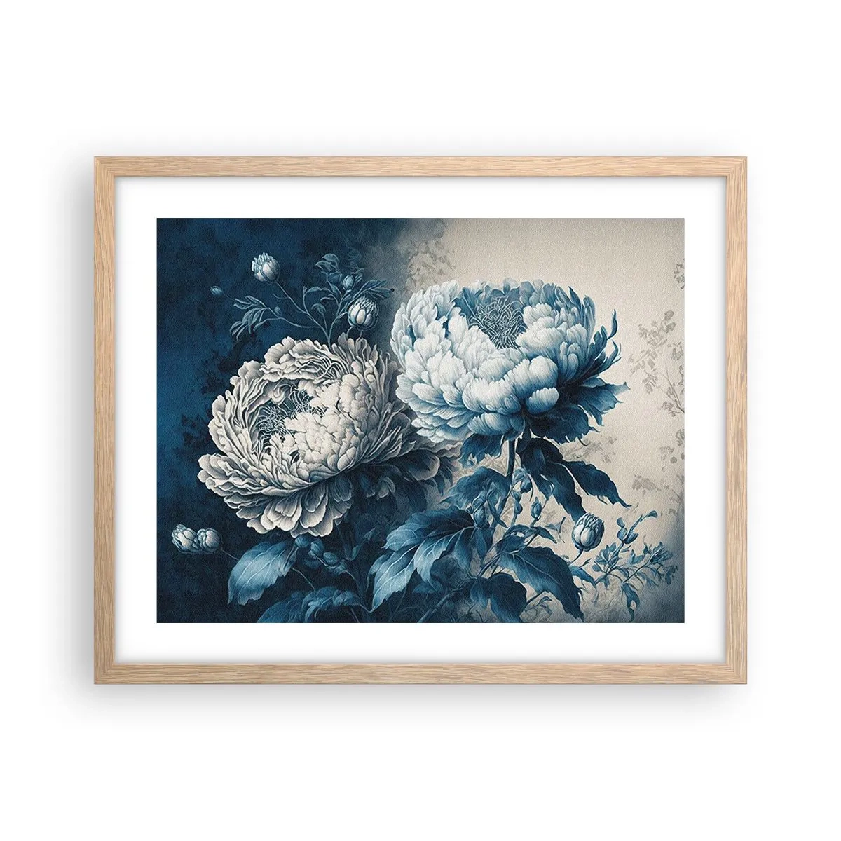 Affiche dans un chêne clair - Poster - Paire assortie - 50x40 cm