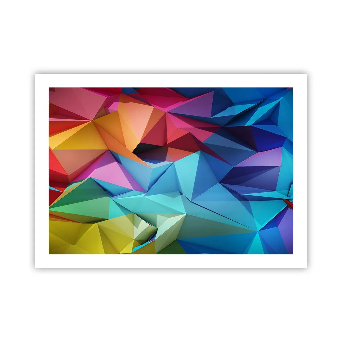 Affiche - Poster - Origami arc-en-ciel - 70x50 cm