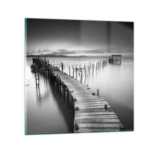 Impression sur verre - Image sur verre - La paix d'un rivage oublié - 70x70 cm