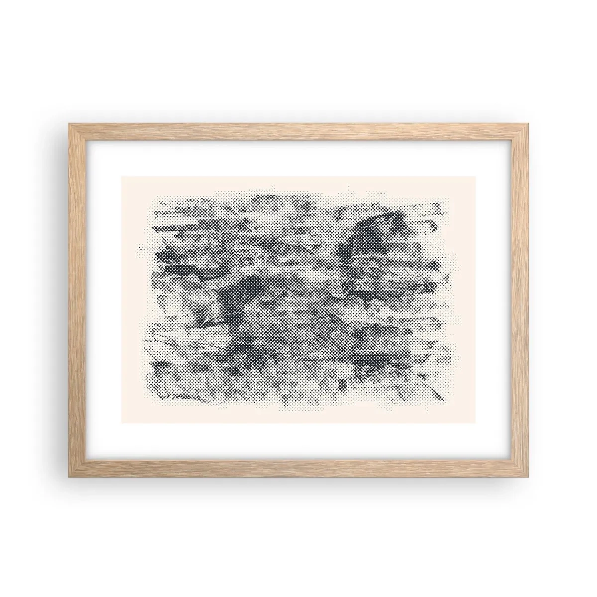 Affiche dans un chêne clair - Poster - Composition brumeuse - 40x30 cm